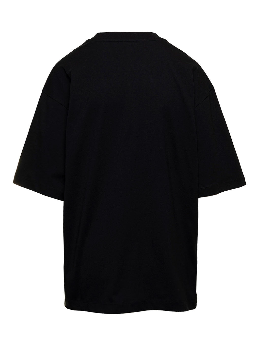 Black Printed Logo T-Shirt Cotton Woman Marni Knit Tshirts And Polo Shirts