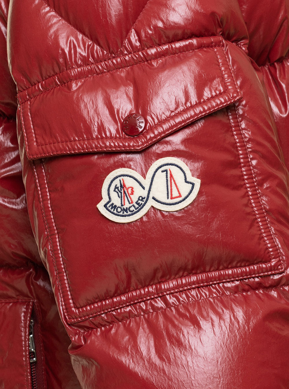 Red Moncler Maya 70 Short Down Jacket Woman