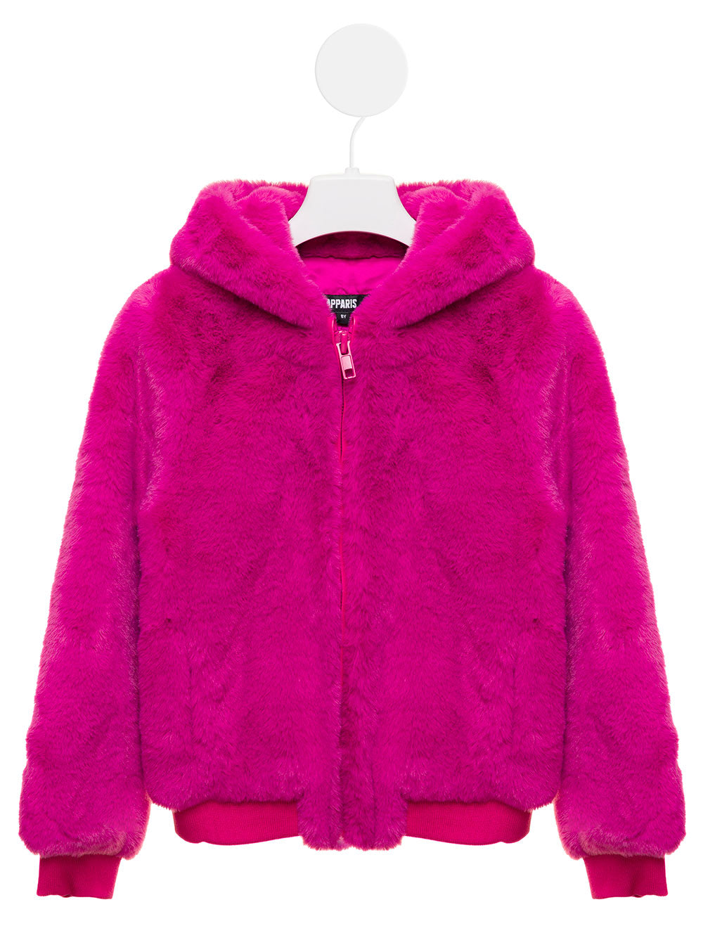 Fuxia Faux Fur Hoodie Teen Girl Apparis Kids Polyester Shearling Jackets And Furs
