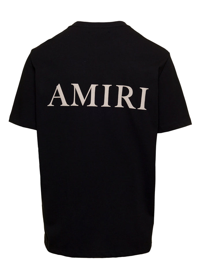 Puff Black T-Shirt With Logo Cotton Man Amiri Tshirts And Polo Shirts