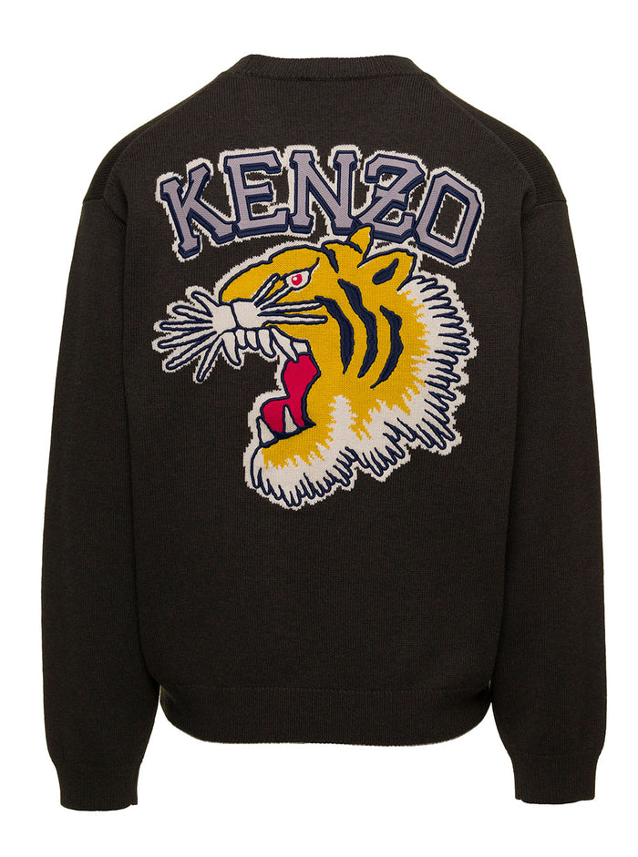 Seasonal Graphic Jumper Green Wool Sweatshirts