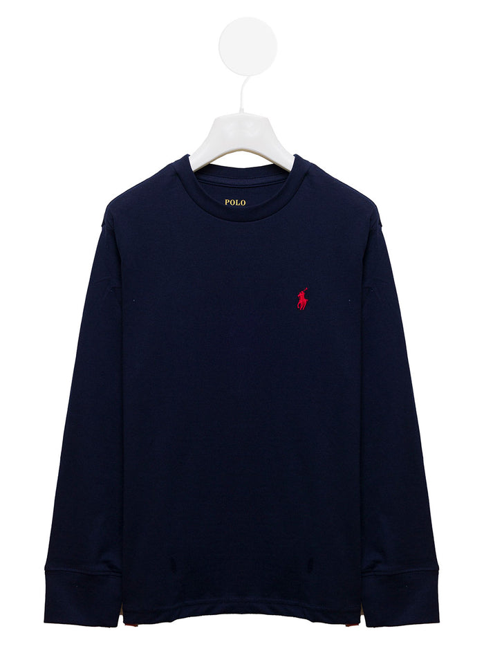 Ls Knit Blu Cotton Jersey