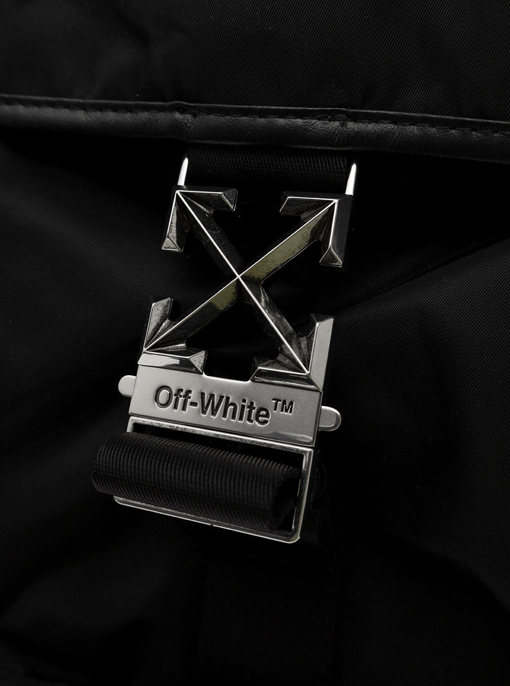 Arrow Tuc 37 Black Backpack With Motif Polyamide Man Off-White Backpacks And Belt Bags