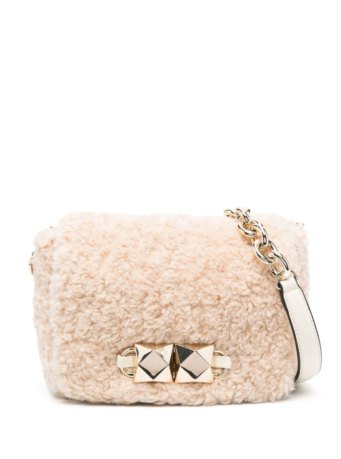 Felia Fake Fur Crossbody Bag White