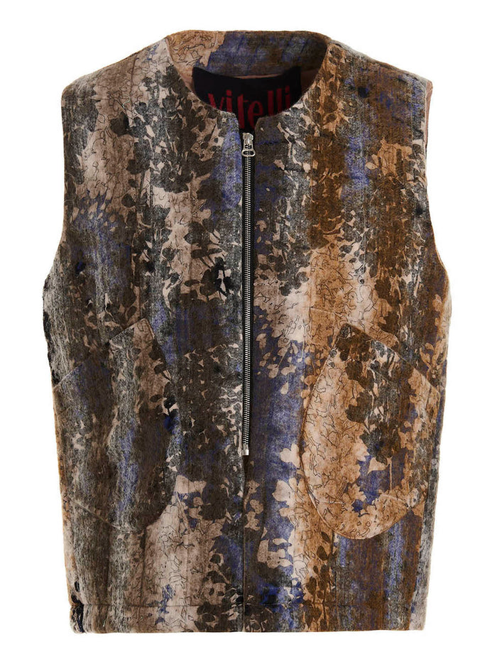 Quilted Dommboh Vest Wool Polyamide Polyethylene Gilet