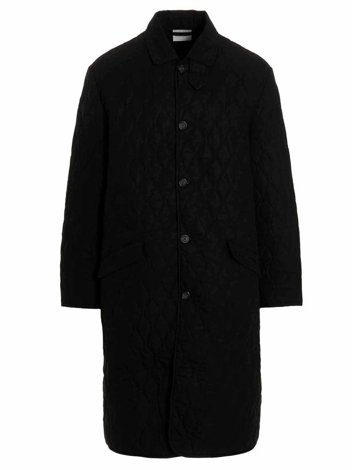 Quilted Hunter coat Black Cotton Coats, Trench