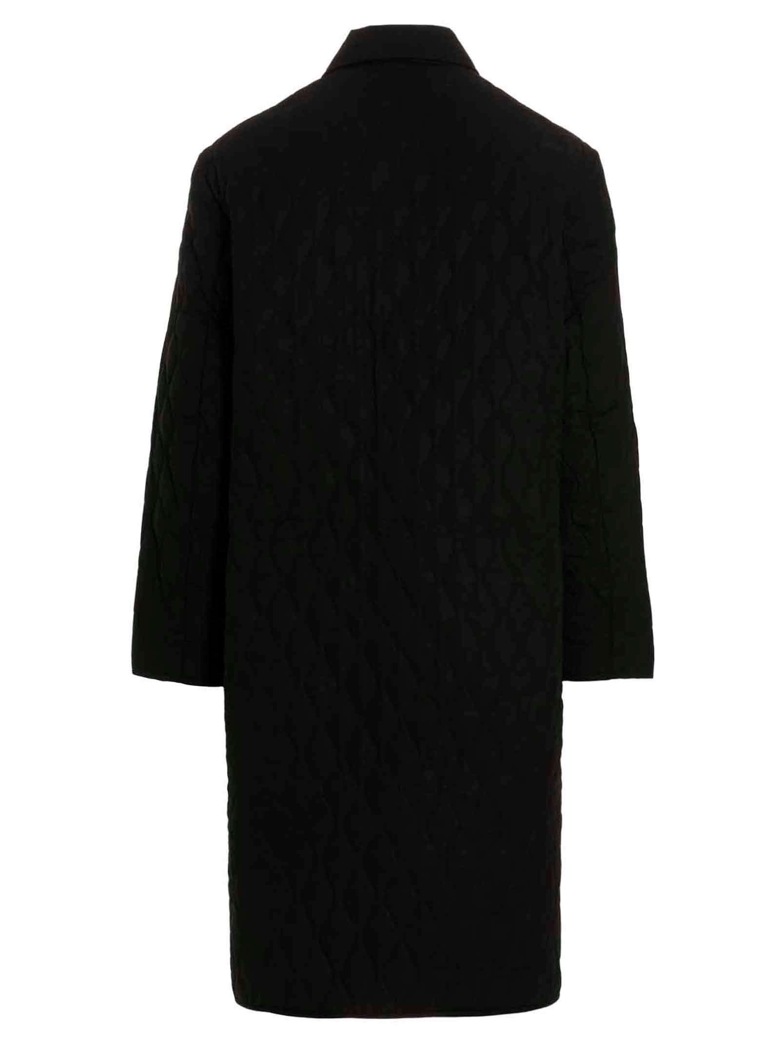 Quilted Hunter coat Black Cotton Coats, Trench