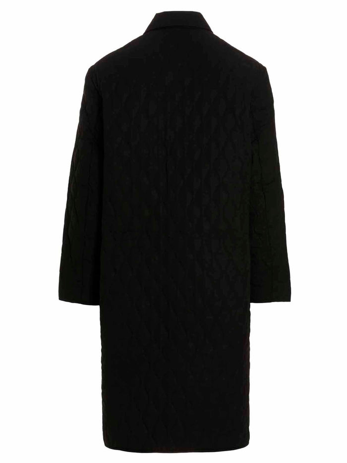 Quilted Hunter coat Black Cotton Coats, Trench
