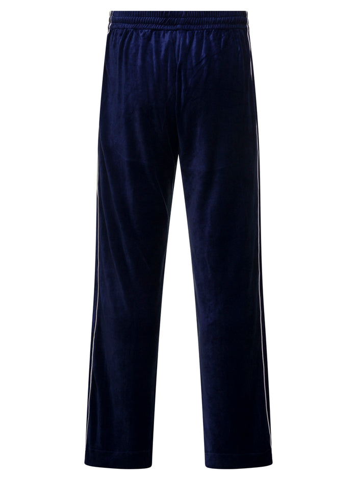 Laurel Track Pant Modal Velour Navy - Blu Trousers