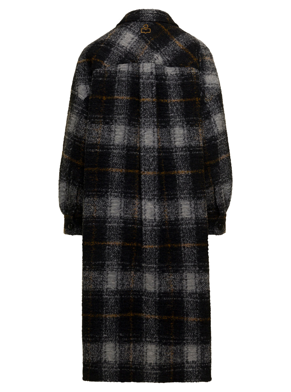 Fontizi Check Coat Grey Wool Polyester Other Fiber