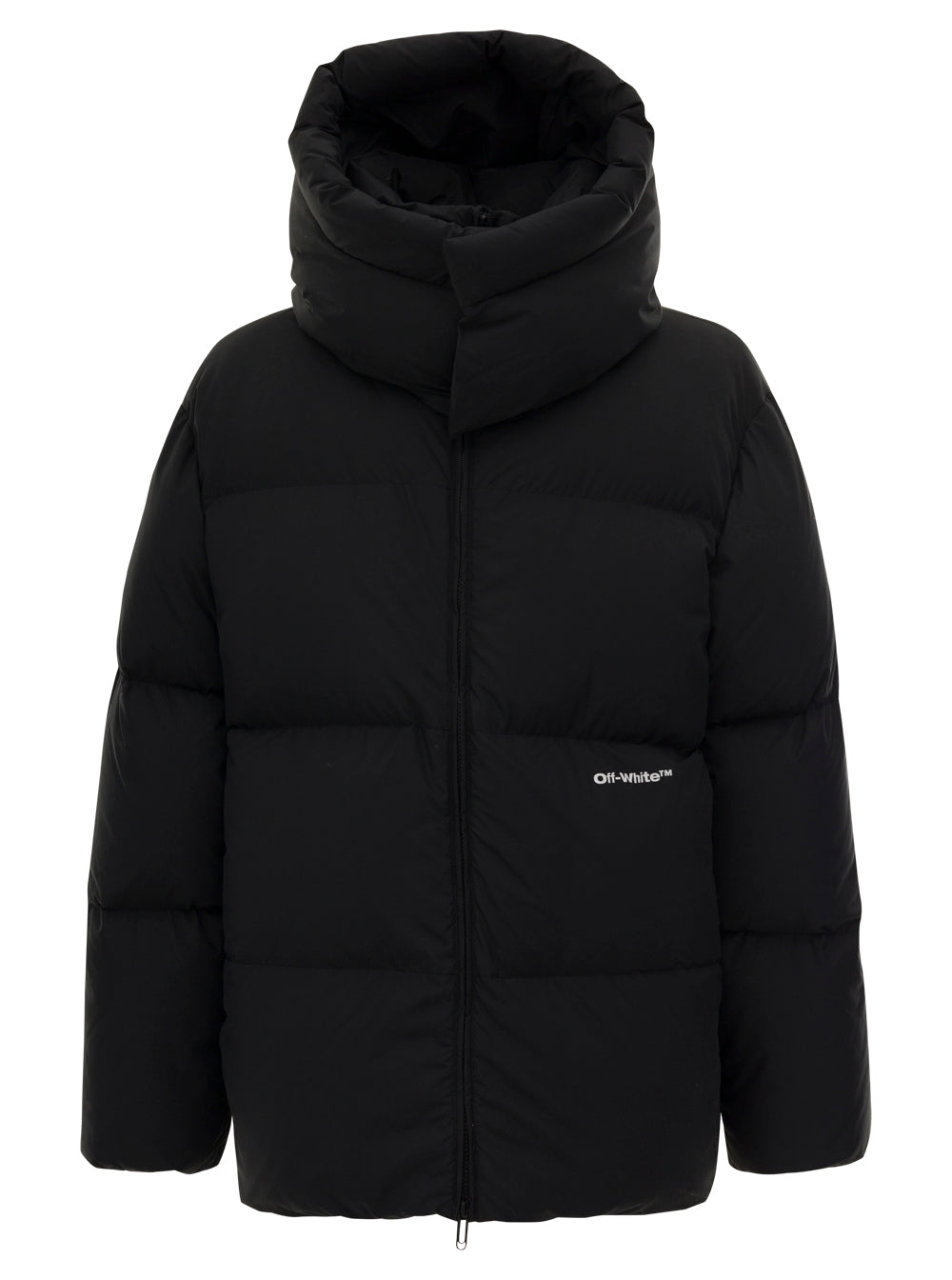 Bounce Hooded Down Puffer Black Polyester Jackets
