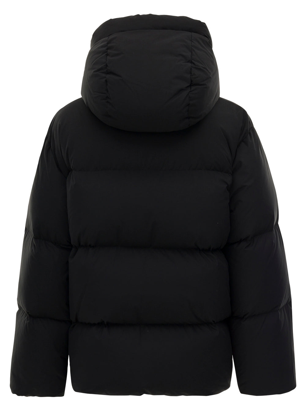 Bounce Hooded Down Puffer Black Polyester Jackets