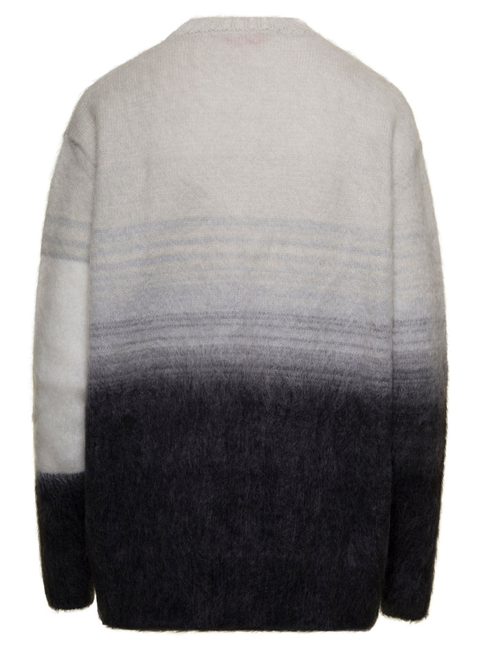 Mohair Helvetica Logo Crrwneck Grey Nylon Wool Jersey