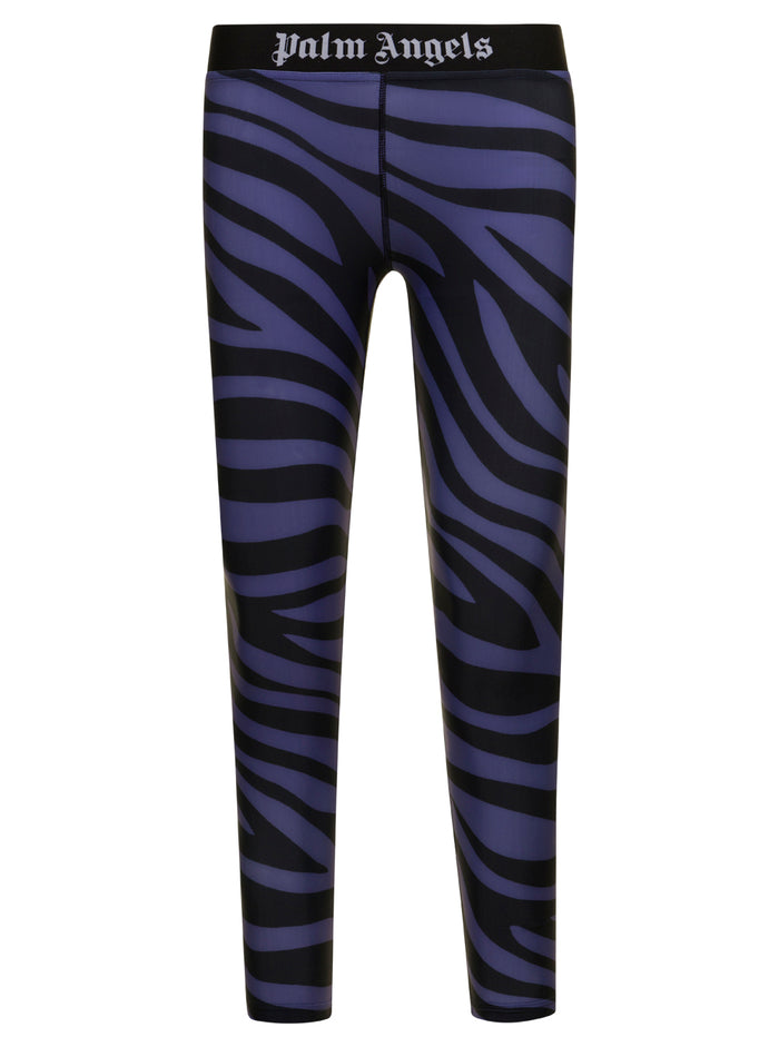 Sport Leggings Violet Elastane Trousers
