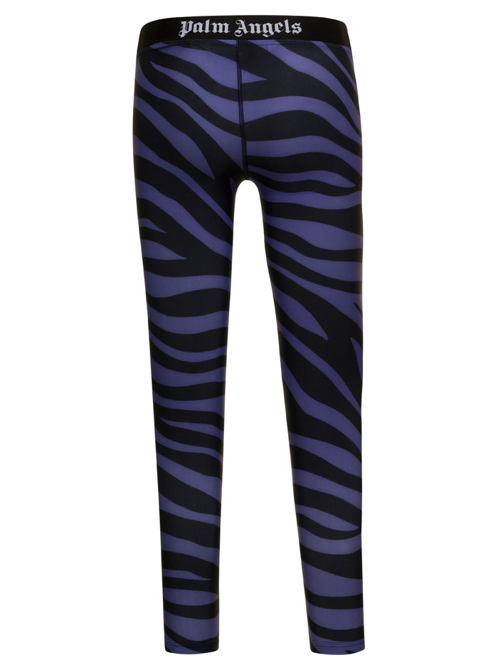 Sport Leggings Violet Elastane Trousers