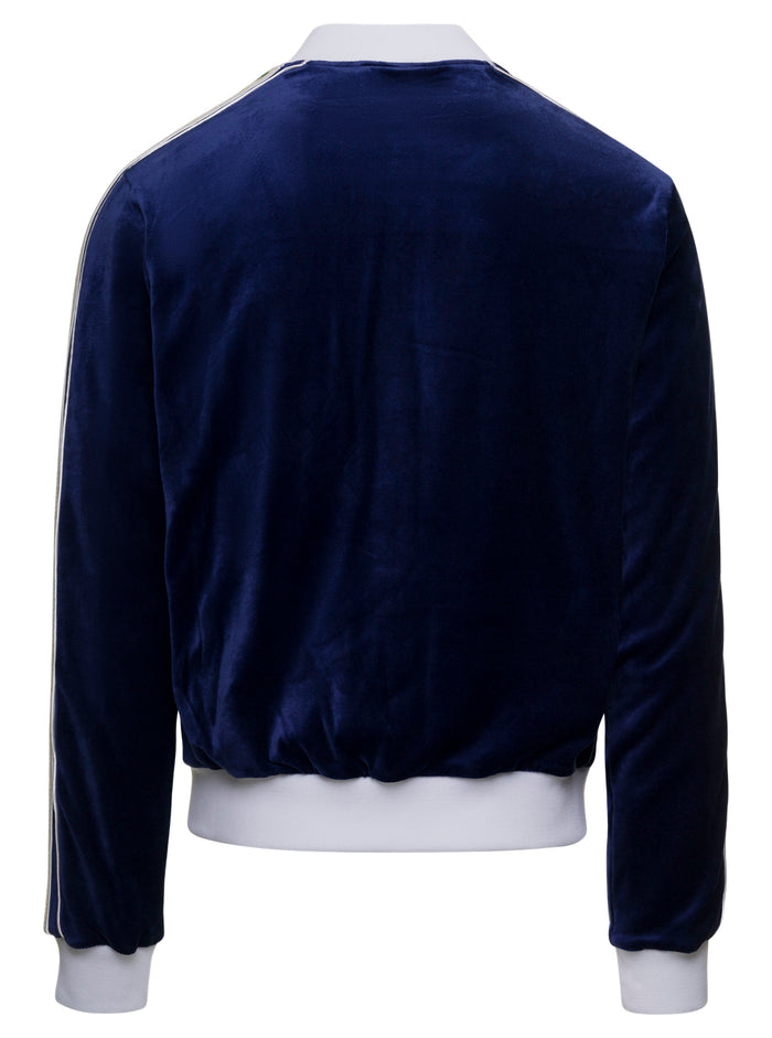 Laurel Track Top Modal Velour Navy - Blu Nylon Sweatshirts