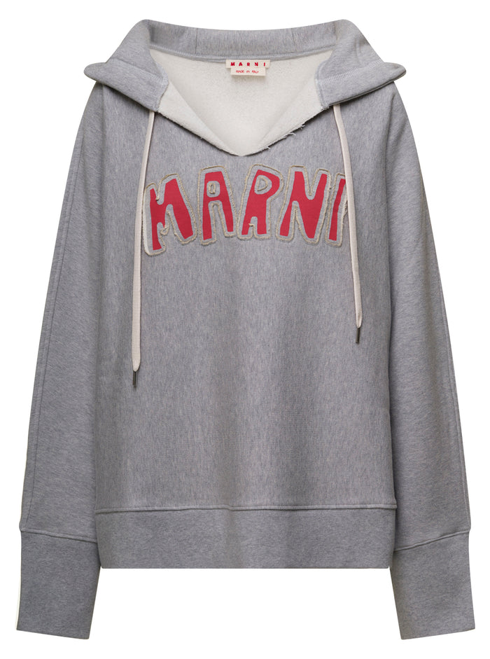 Felpa Grey Cotton Sweatshirts
