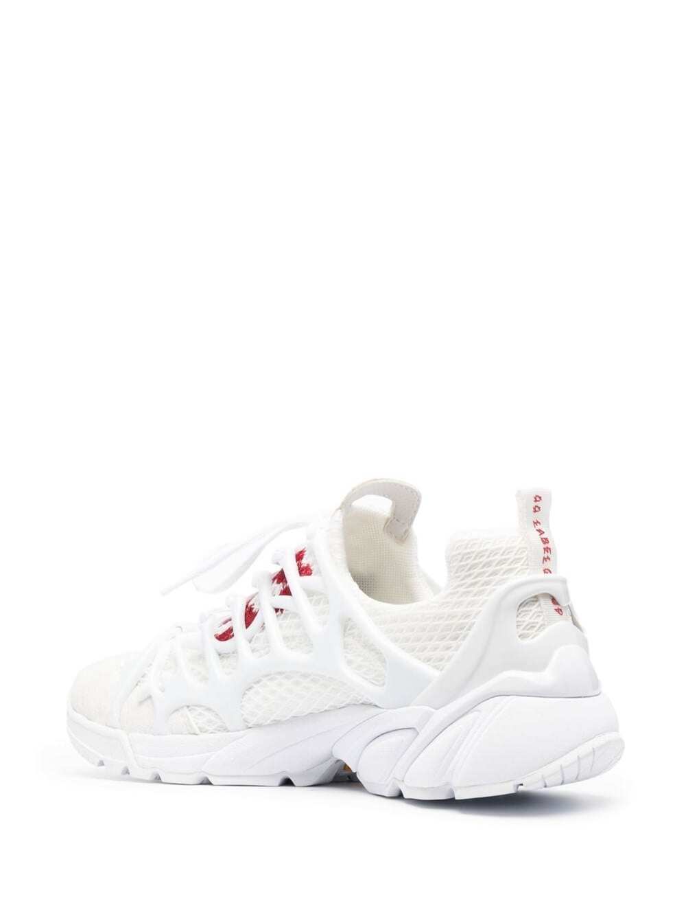 White Low Top Sneakers With Mesh Panelling Polyamide Man 44 Label Group