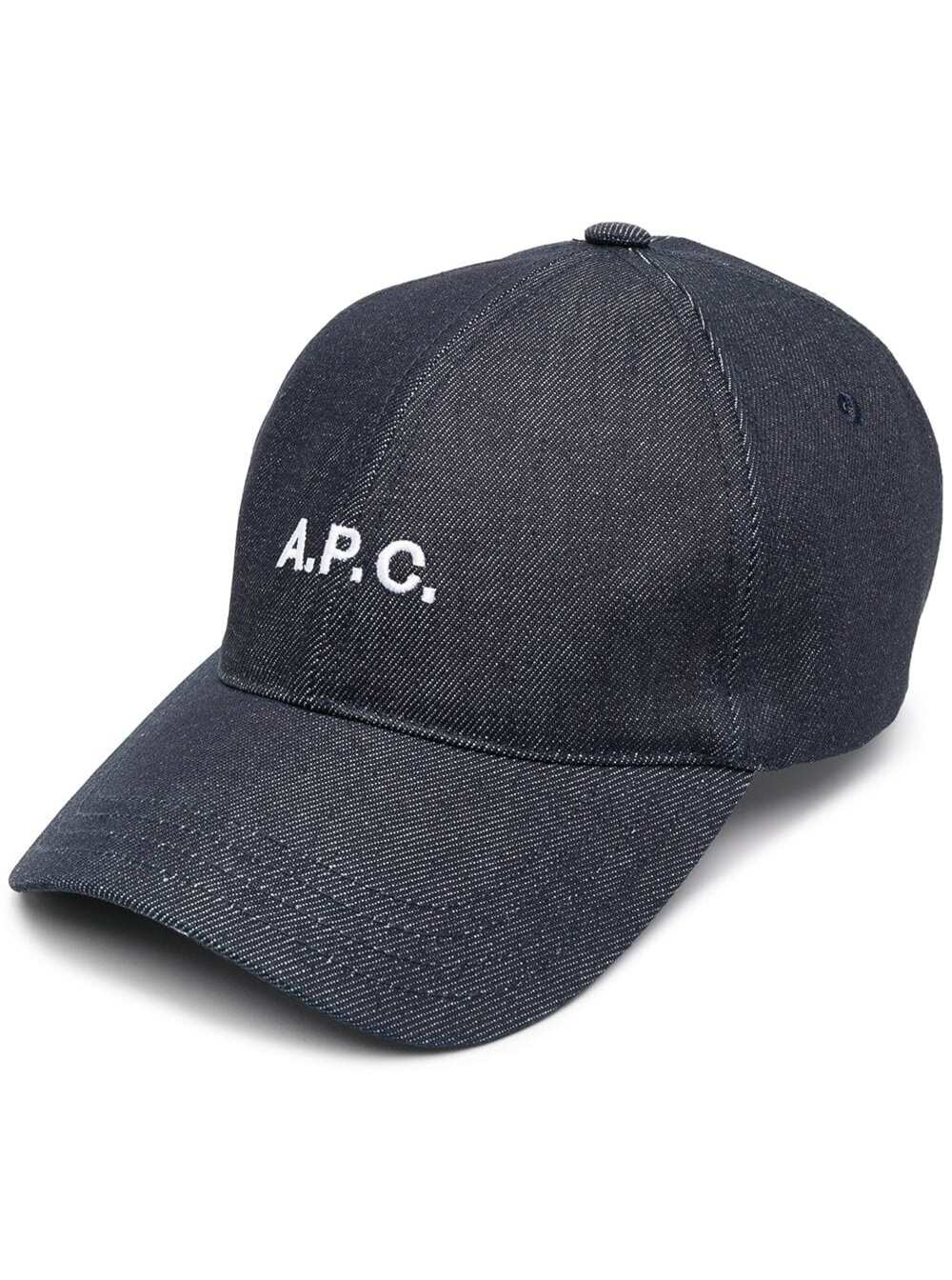 Casquette Blue Denim Hat A.p.c Man Blu Cotton Polyurethane And Gloves