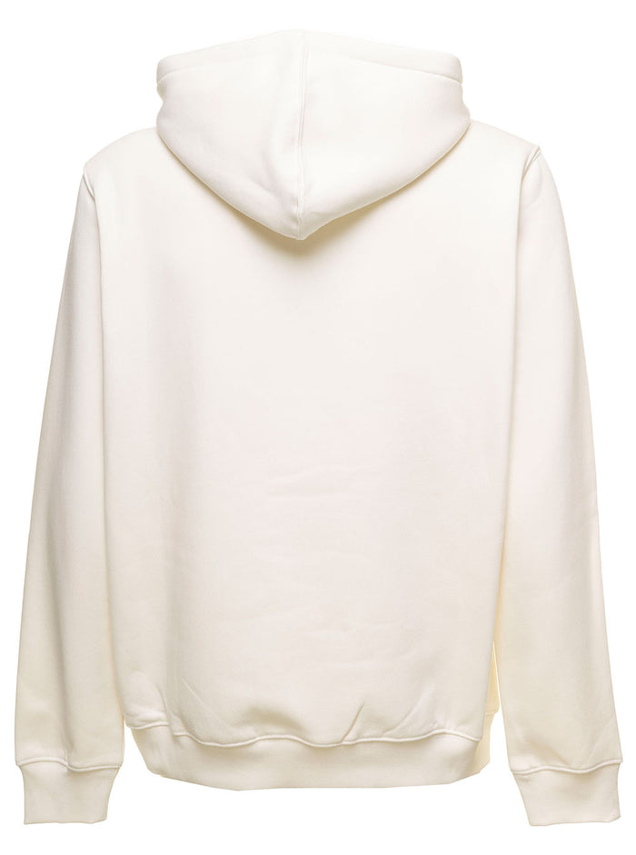 White Hoodie With Logo Cotton Blend Man Dickies Co Pl Sweatshirts