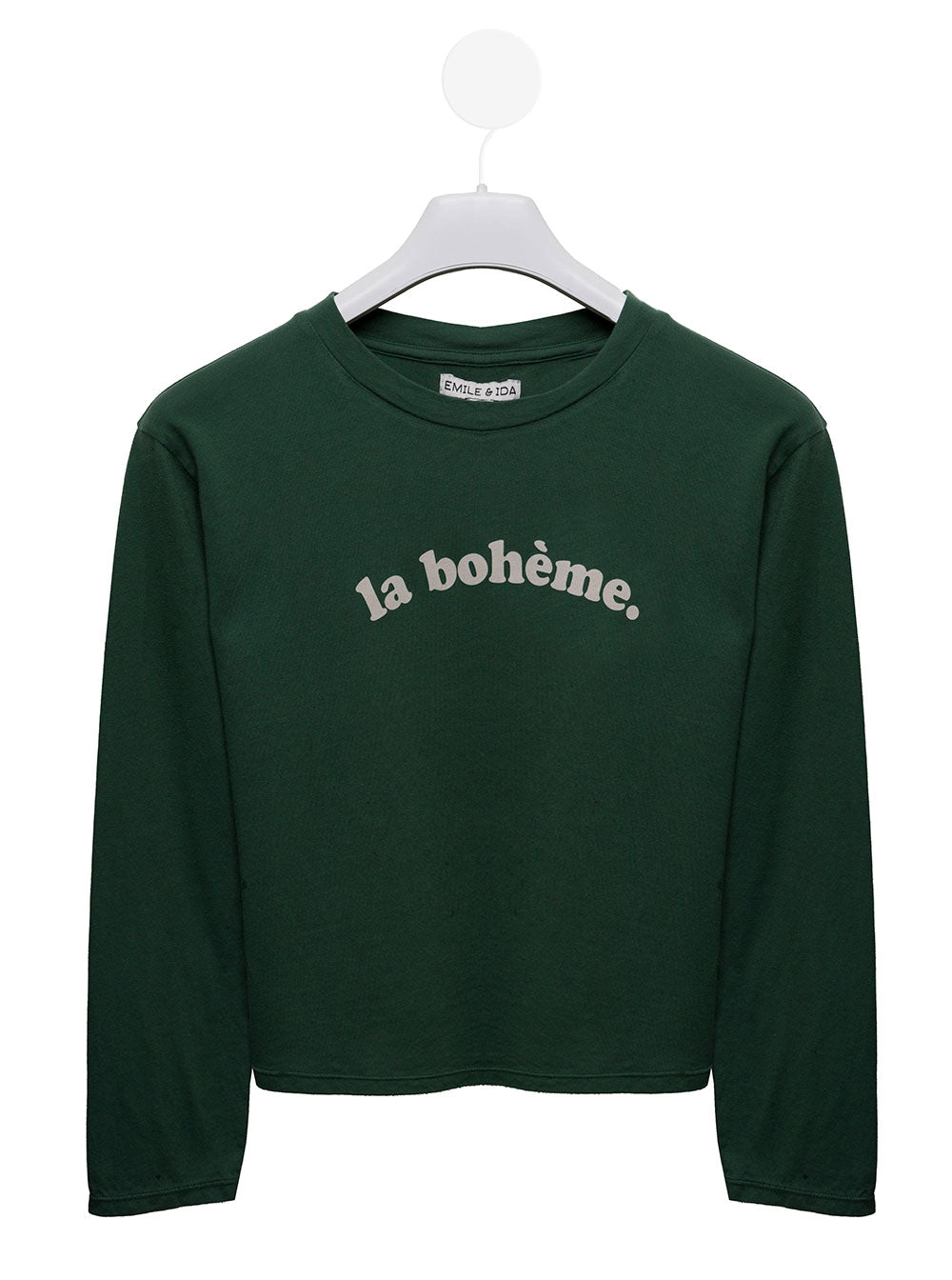 Emile Et Ida Kids Girls Green Sweater Cotton Jersey