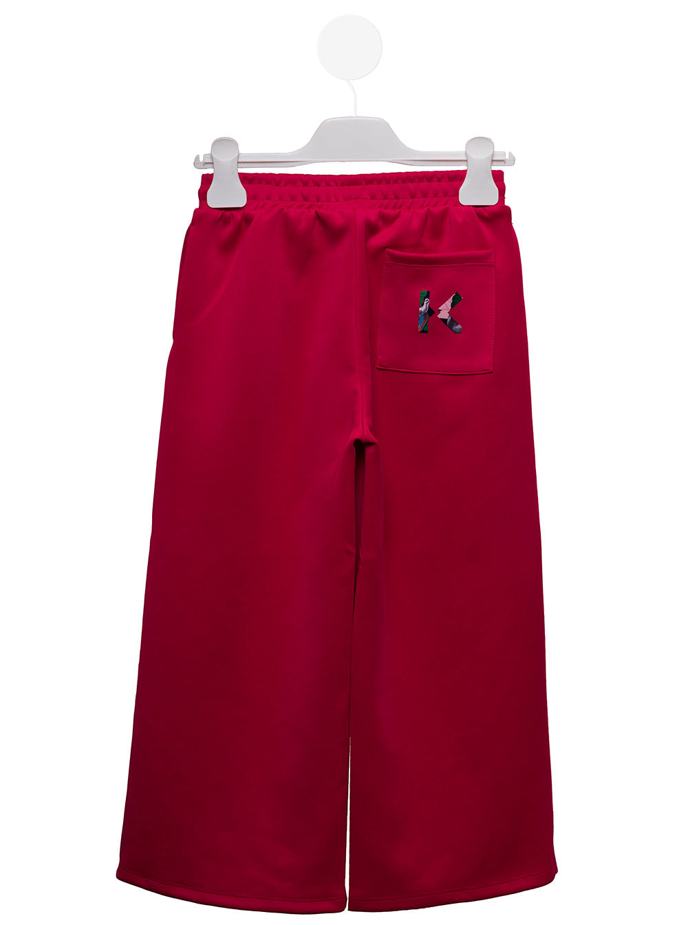 Logo-Print Kenzo Kids Girls Fuchsia Trousers Fuxia Cly Elastane