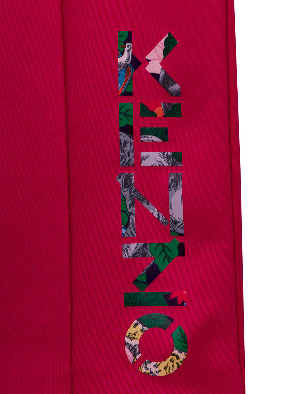 Logo-Print Kenzo Kids Girls Fuchsia Trousers Fuxia Cly Elastane