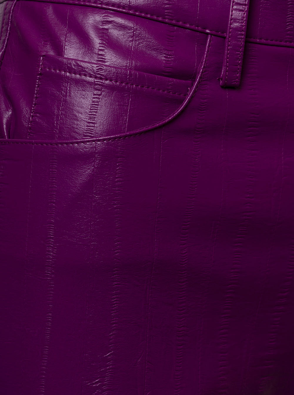 Pants Pu Straighleg Violet Viscose Trousers