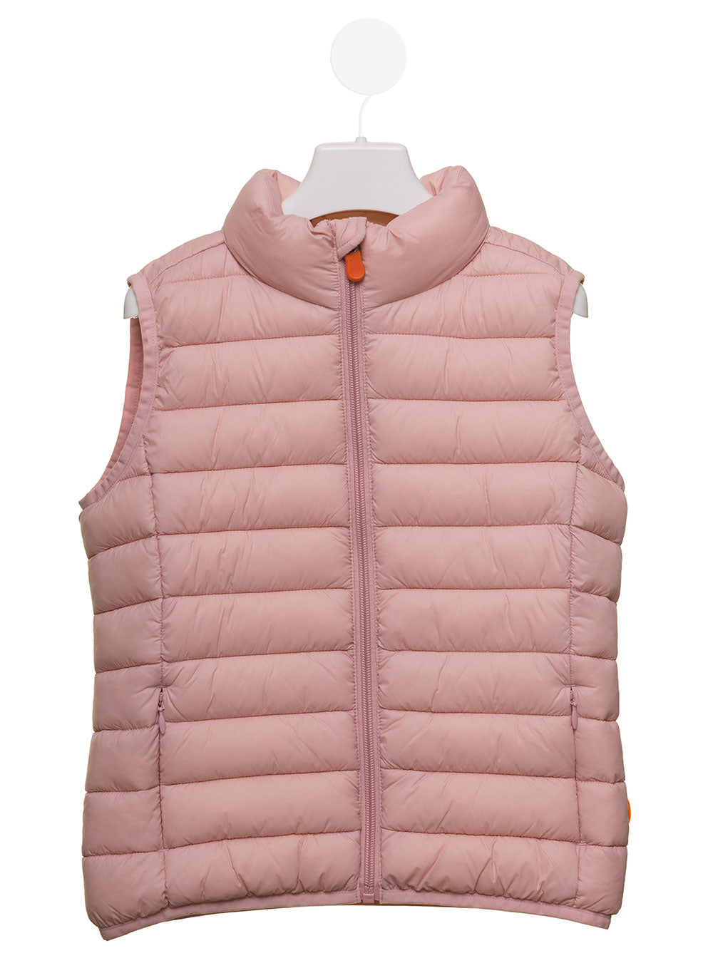 Save The Duck Kids Girls Pink Andy Padded Gilet Nylon Blazers