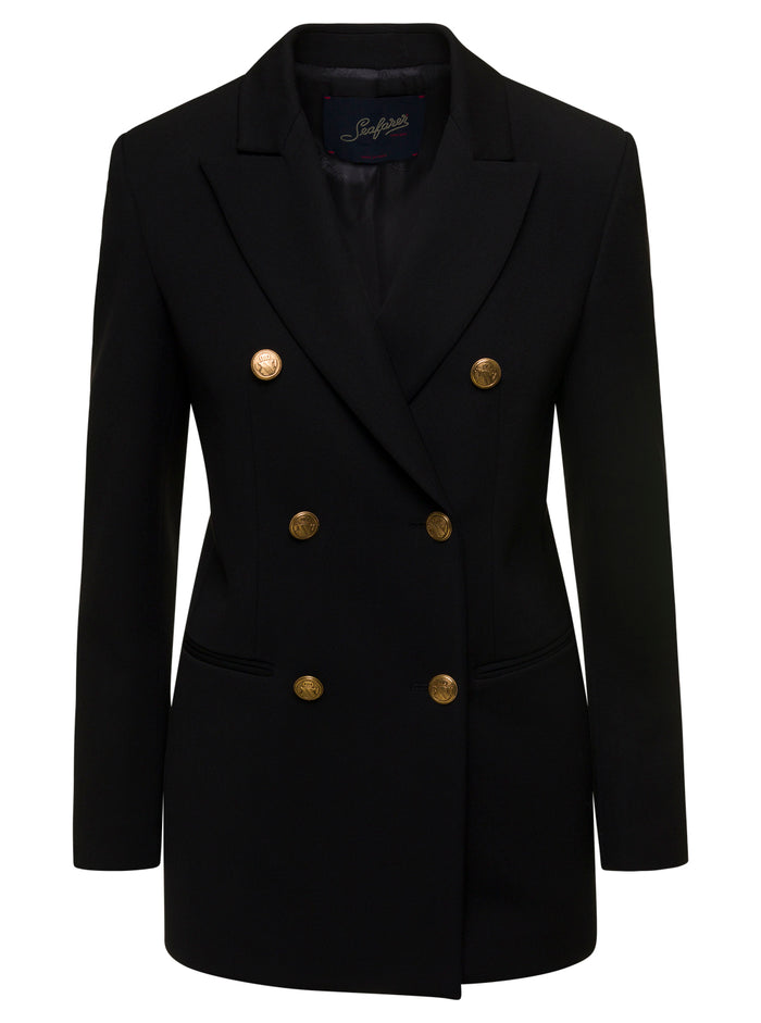 Betty Blazer Black Virgin Wool Elastane Blazers