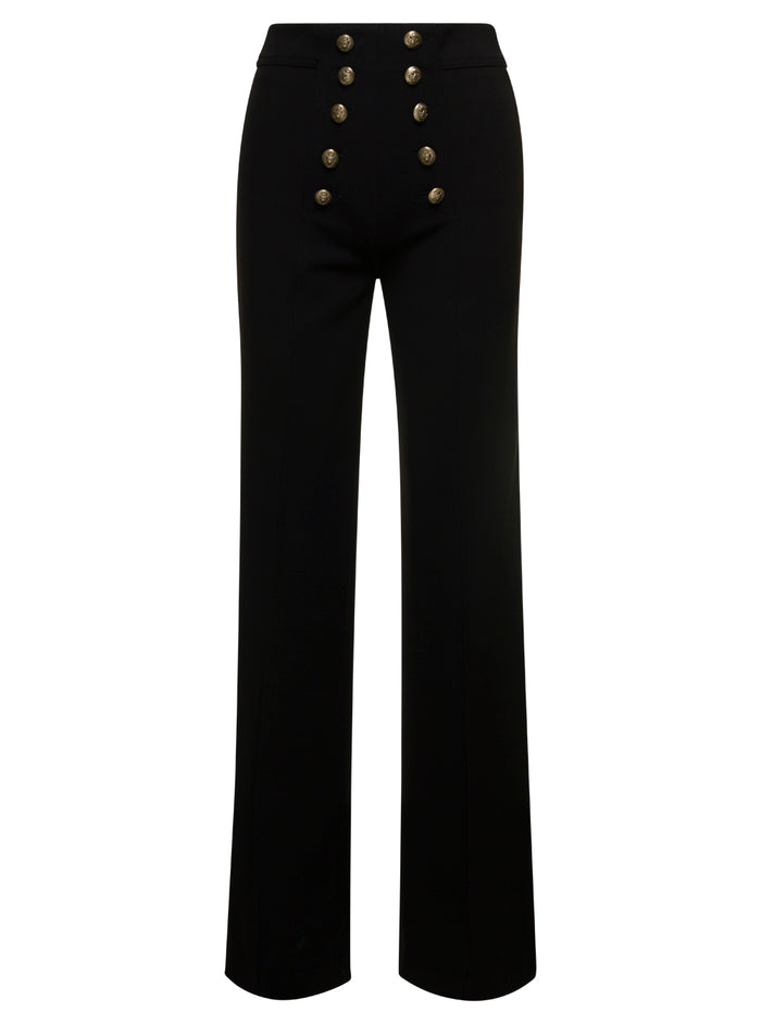 Venus Pants Black Virgin Wool Elastane Trousers