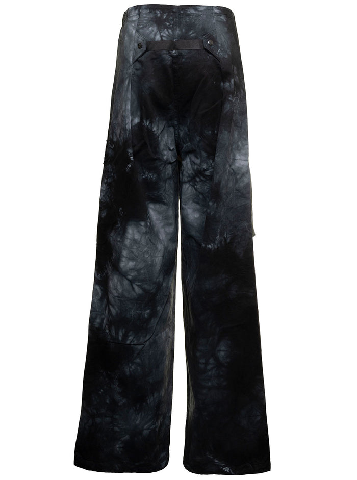 Daisy Black Oversized Tie-Dye Pants Gabardine Woman Darpark Cotton Jean