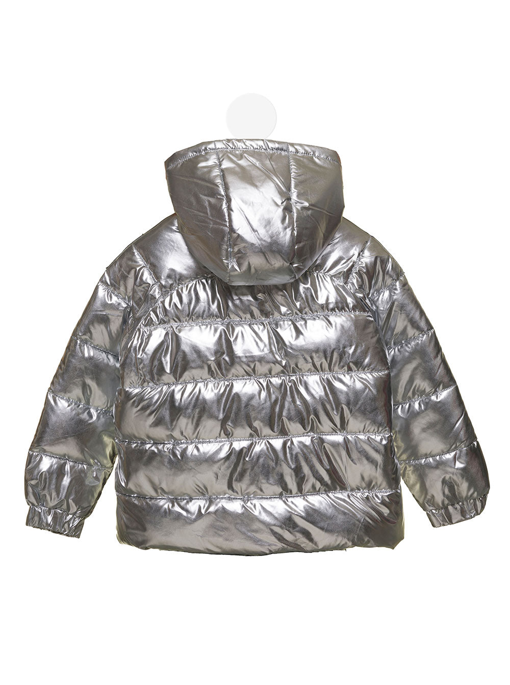 Silver Quilted Jacket Recycled Polyester Girl Stella Mccartney Kids Metallic Down