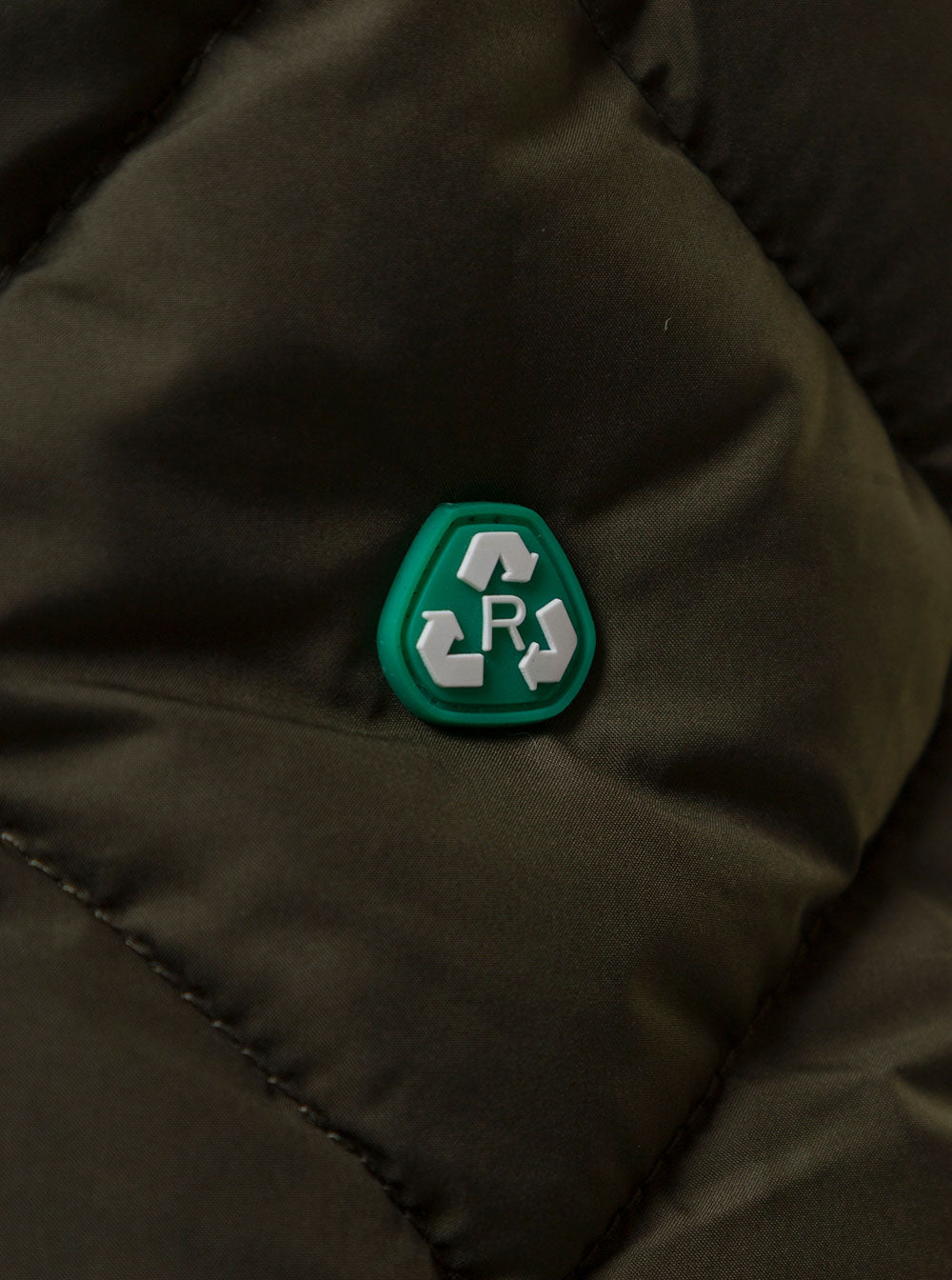 Hailie Quilted Nylon Puffer Green Polyester Outerwear