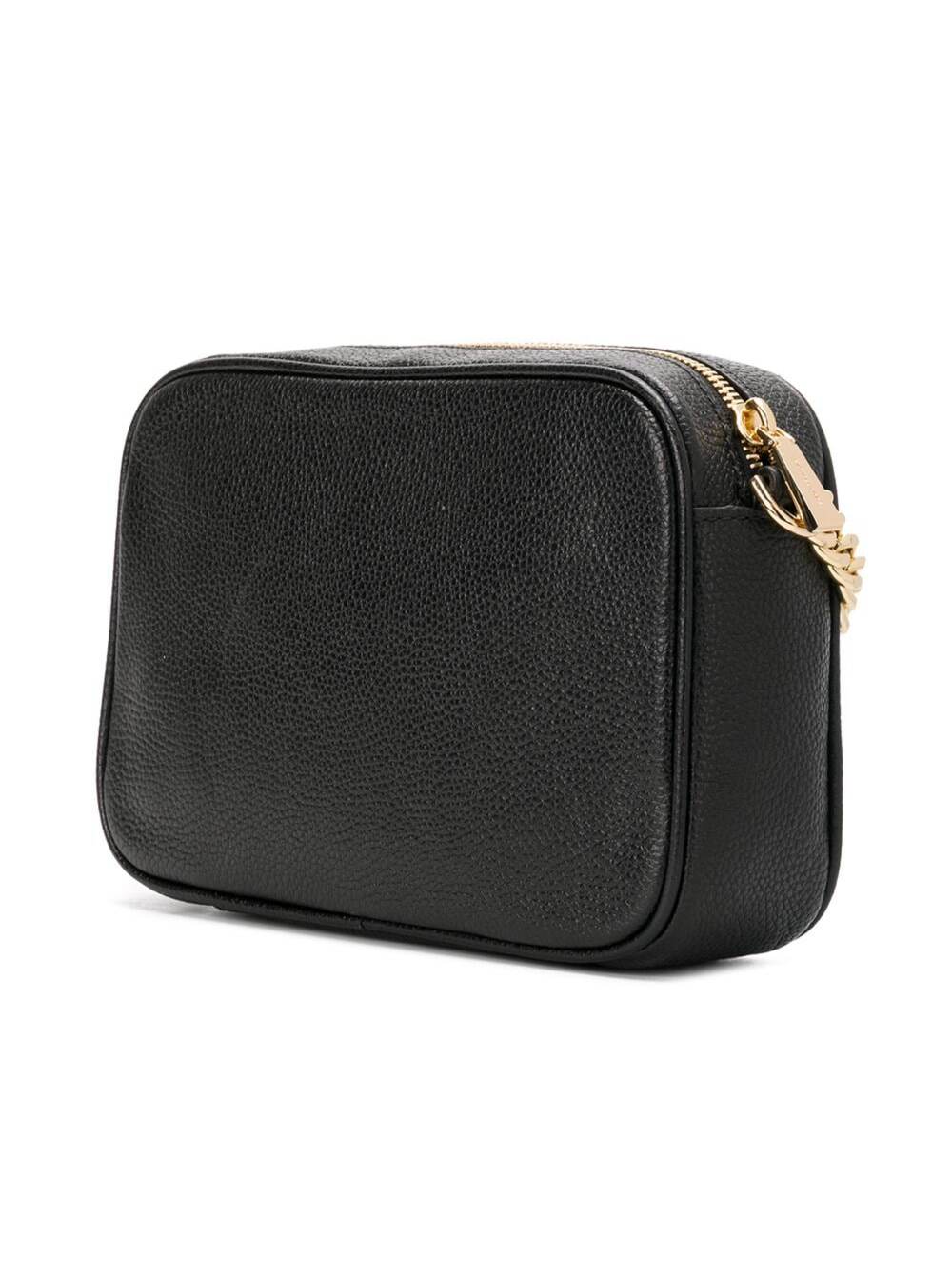 Jet Set Medium Black Leather Crossbody Bag M Michael Kors Woman Cow