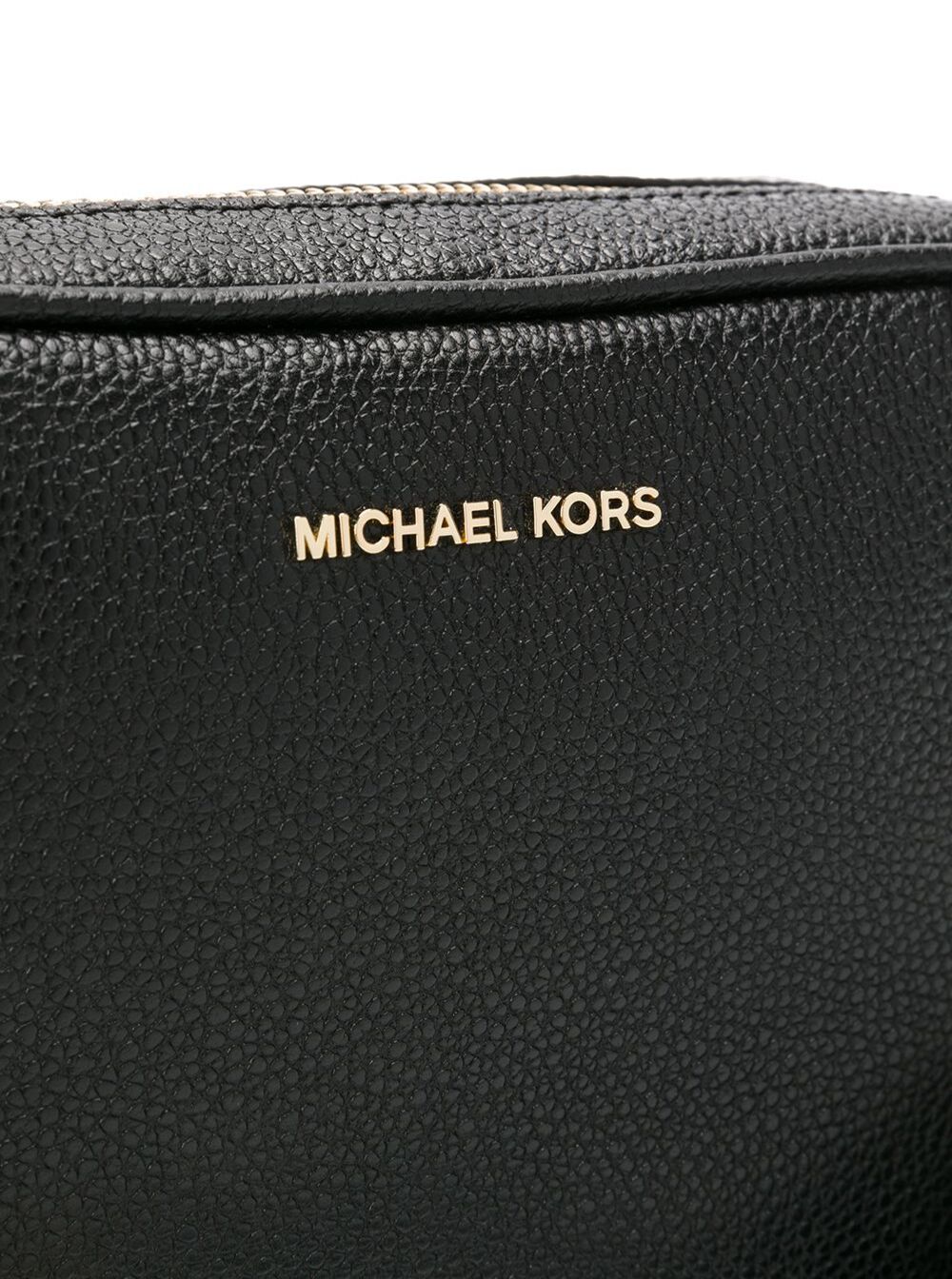 Jet Set Medium Black Leather Crossbody Bag M Michael Kors Woman Cow