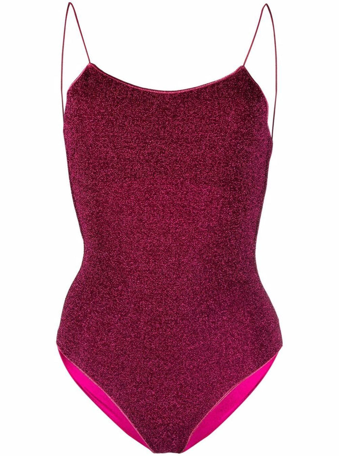 Oséree Woman Lumièere Maillot Lurex Fuxia Swimsuit Polyamide Metallic Beachwear