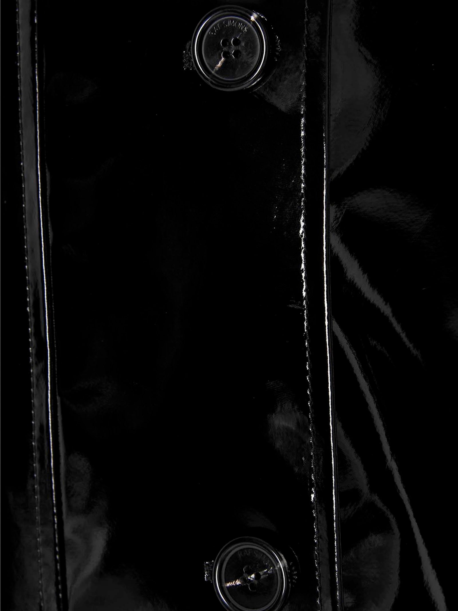 Vinyl trench coat Black Cotton Coats