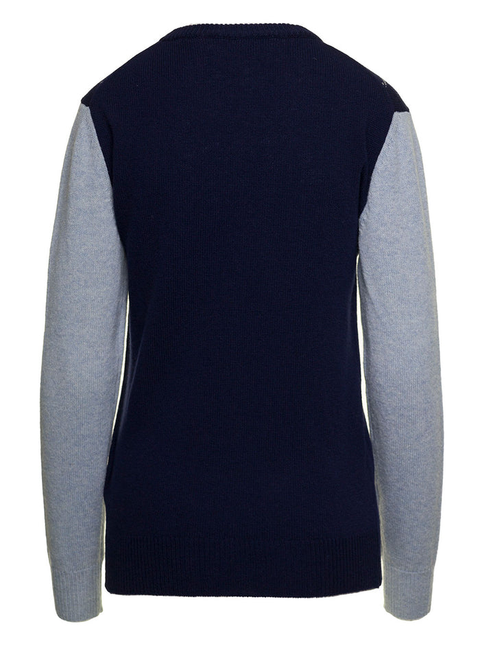 Crewneck Argyle Pattern Sweater Wool Woman Marni Virgin Jersey