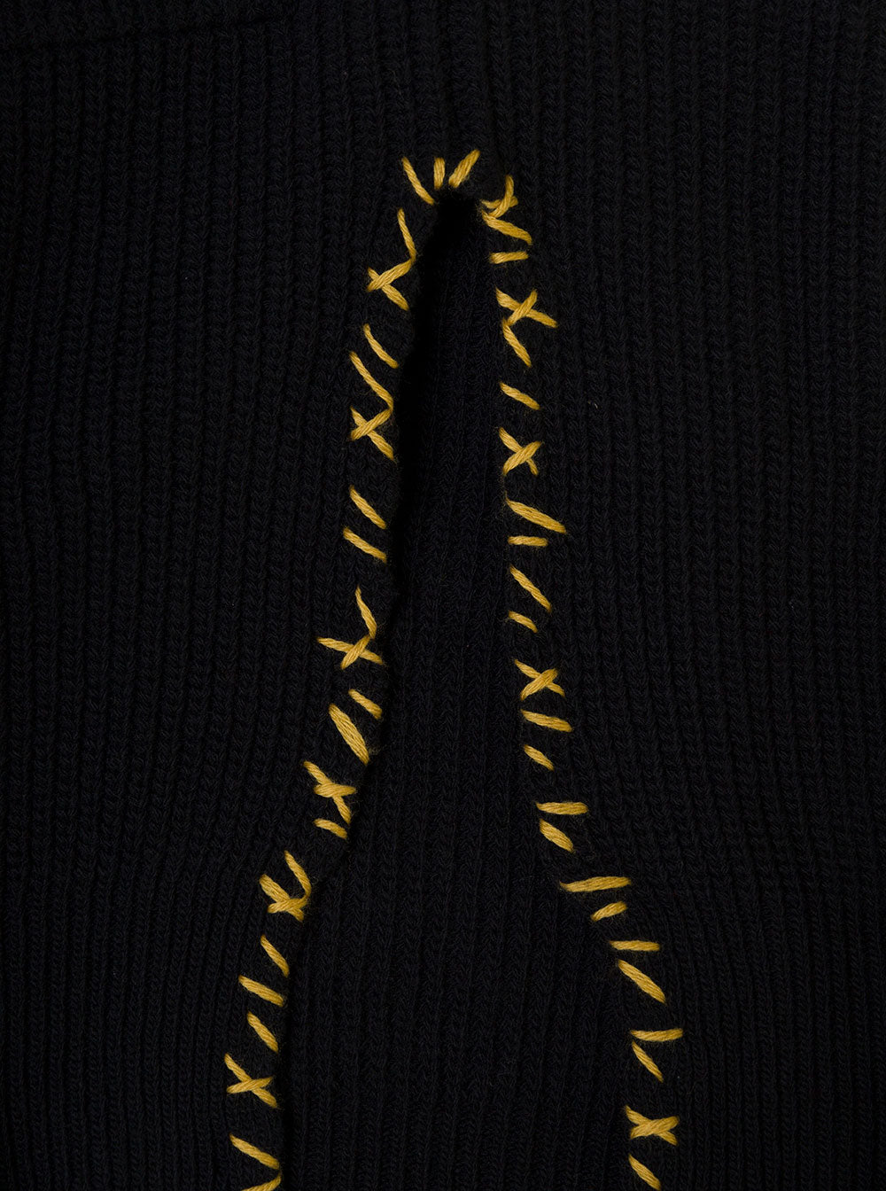 Black V Neck Cardigan With Raw-Edge Detailing Wool Woman Marni Virgin Jersey