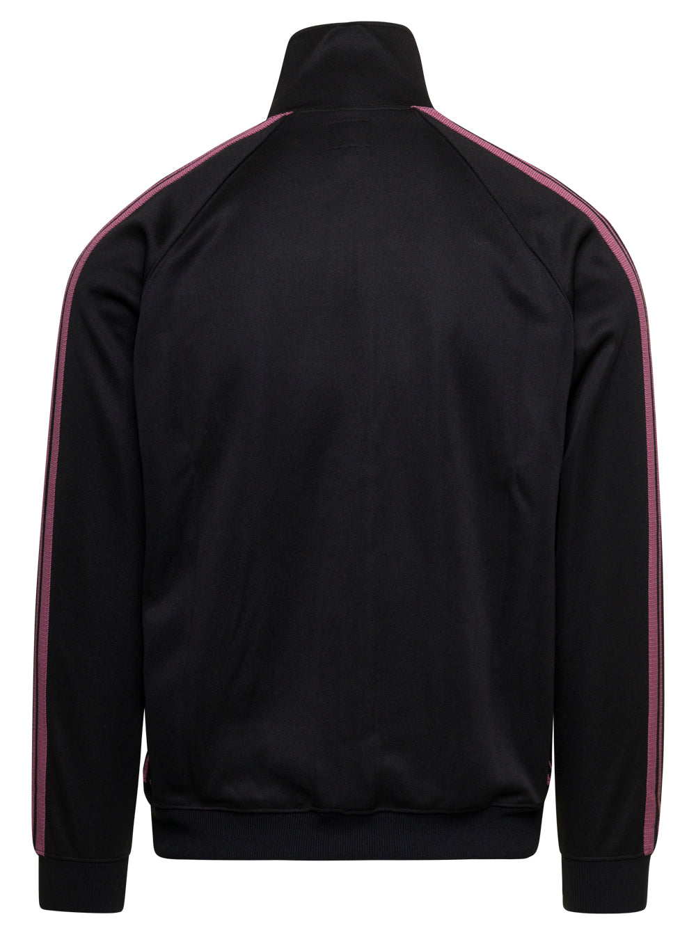 Black High Neck Zip-Up Sweatshirt Man Needles Polyester Sweatshirts