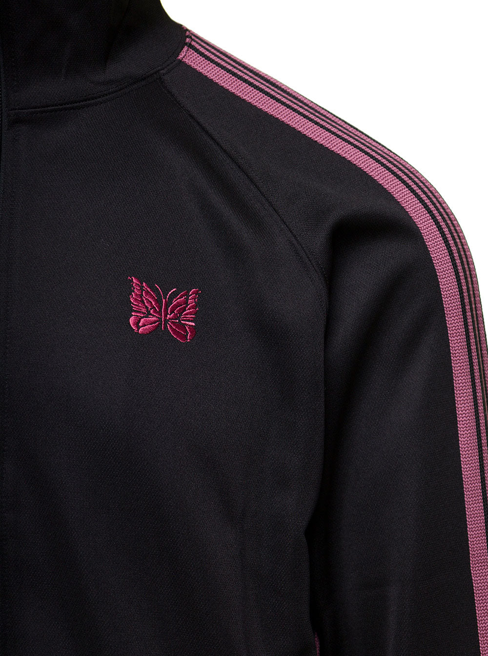 Black High Neck Zip-Up Sweatshirt Man Needles Polyester Sweatshirts
