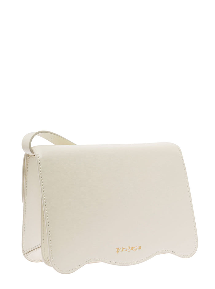 Palm Beach White Medium Shoulder Bag With Tree Silhouette Leather Woman Angels Crossbody