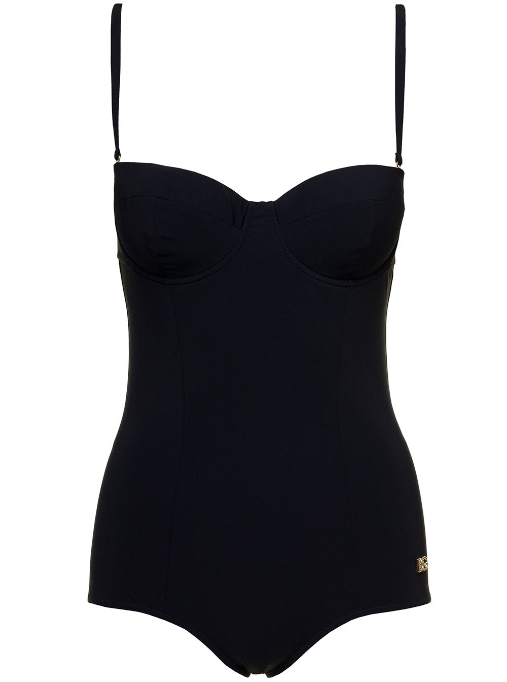 Black Balconette Swimsuit Lycra Woman Dolce & Gabbana Polyamide Elastane Beachwear