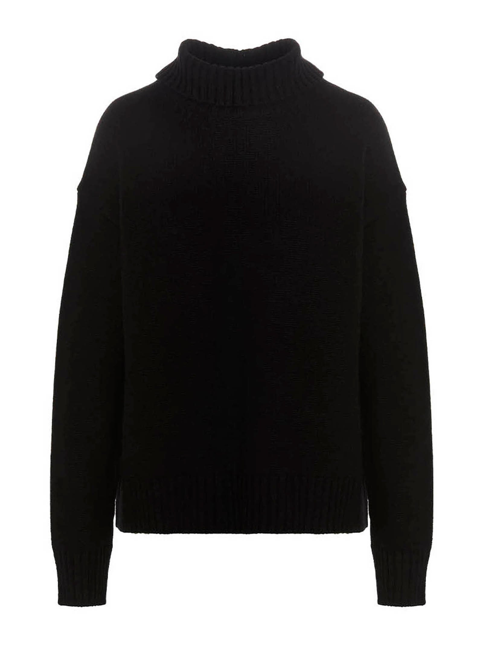 Cashmere blend sweater Black Cachemire Cotton Polyamide Sweater, Cardigans