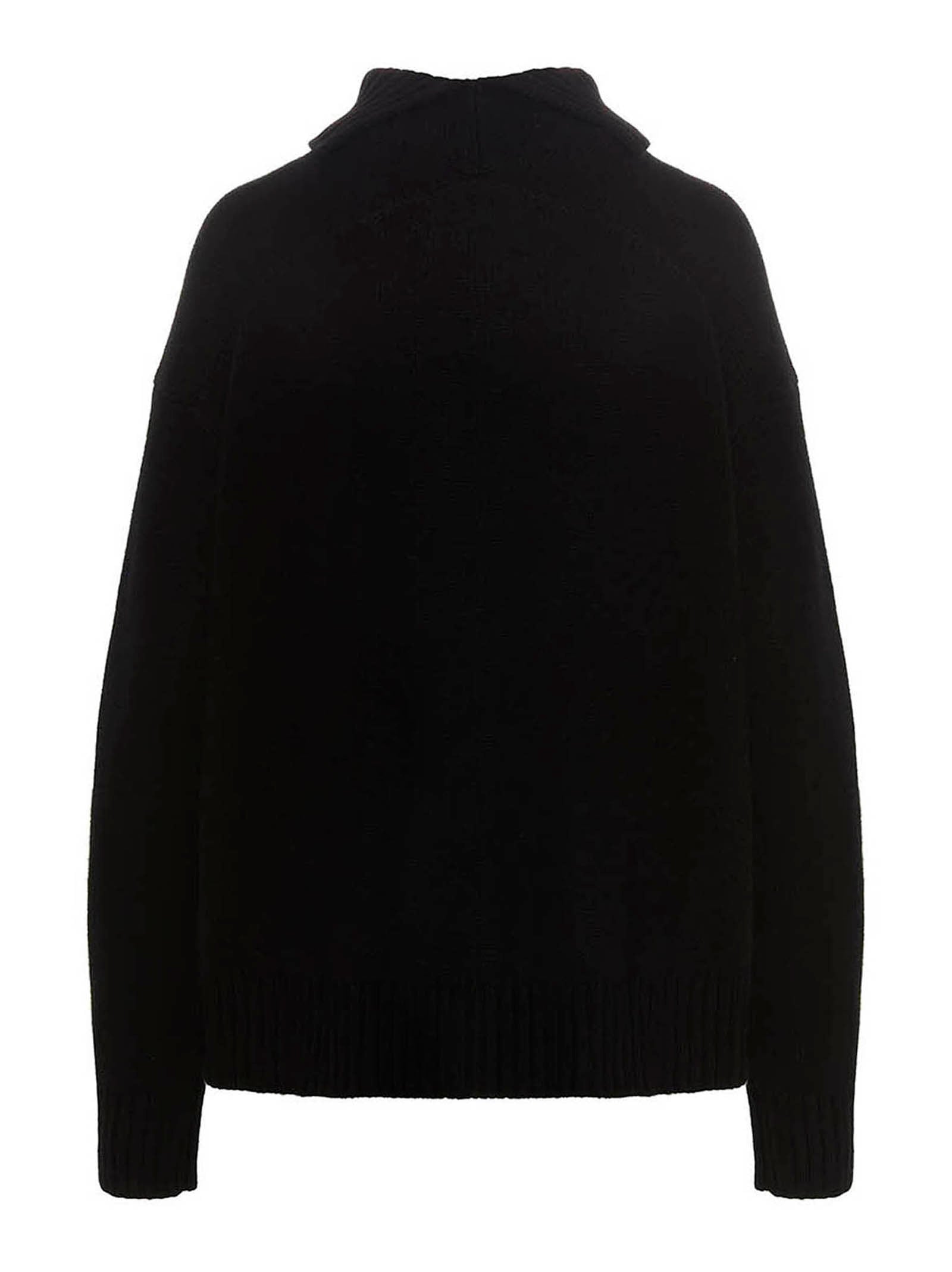 Cashmere blend sweater Black Cachemire Cotton Polyamide Sweater, Cardigans