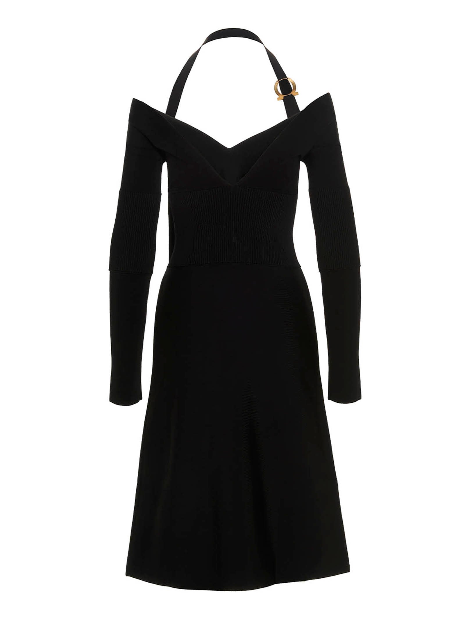 Gancini Buckle Dress Black