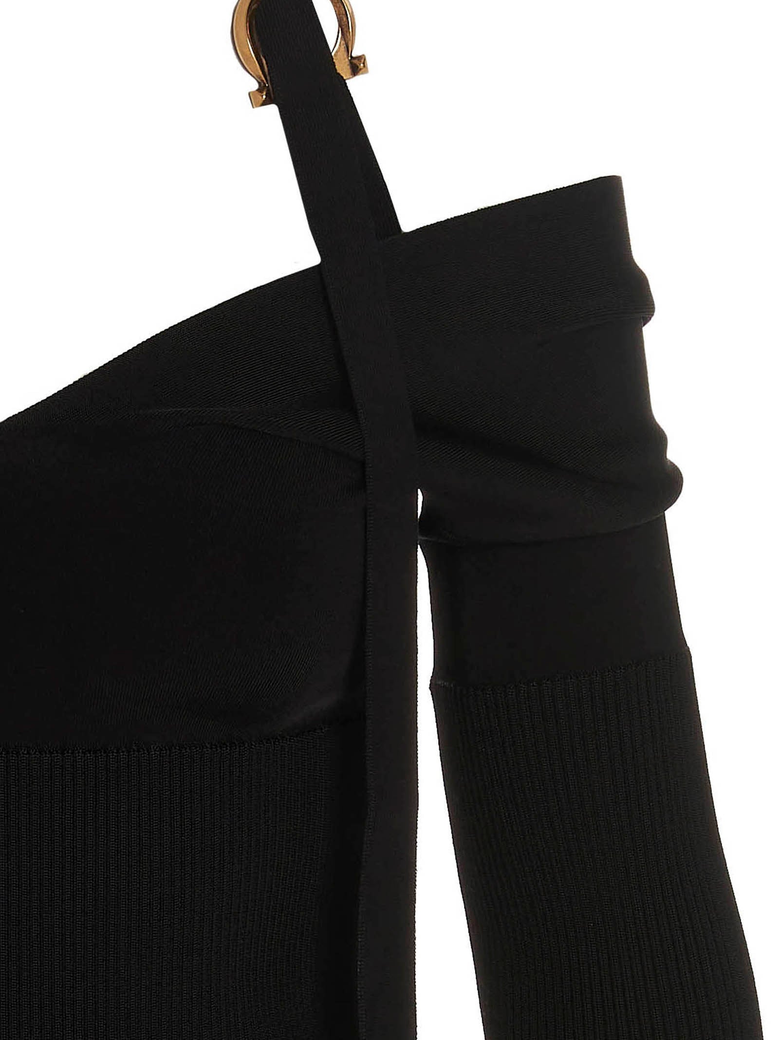 Gancini Buckle Dress Black