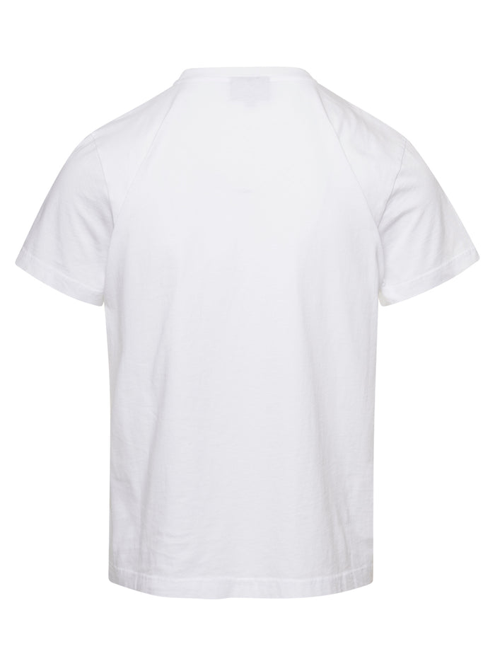 White Crewneck T-Shirt With Skull Print Organic Cotton Man Botter Tshirts And Polo Shirts