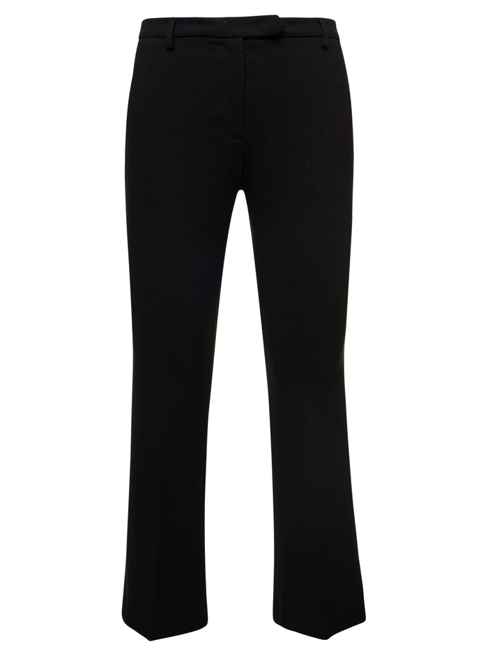 Punto Milano Black Slim Pants Woman Douuod Trousers